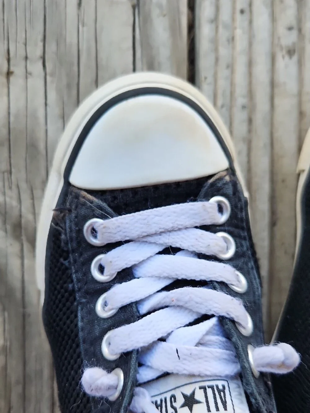 Converse Black Canvas Low Top Sneakers with White Toe Caps